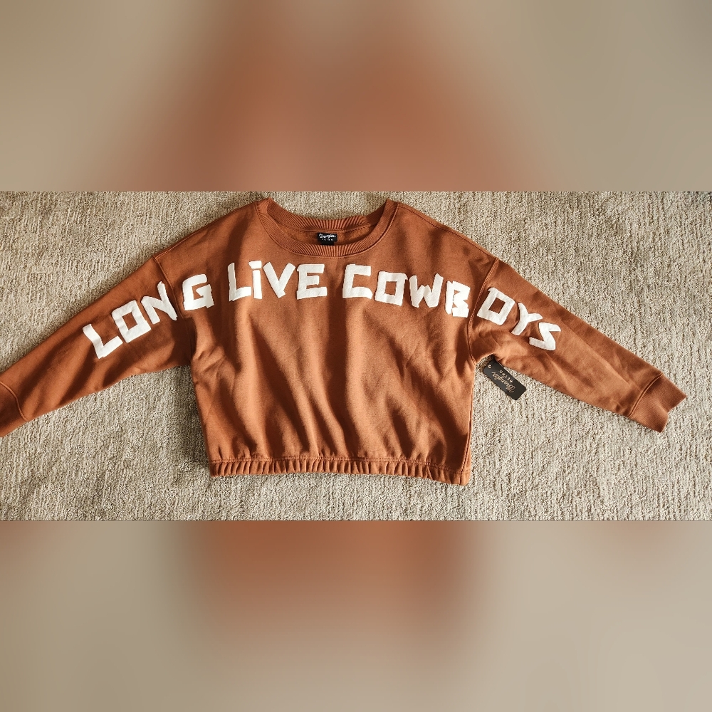 Trendy Brown Sweatshirt - Long Live Cowboys